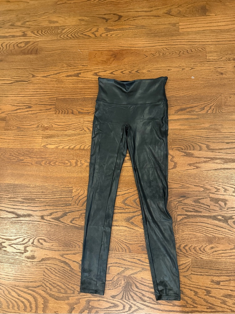 SPANX  Faux-Leather Black High-Waist Leggings